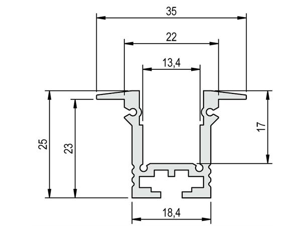 BARdolino Alu T-Profil 2m