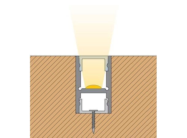 BARdolino H-profil 2m hvit RAL 9010 