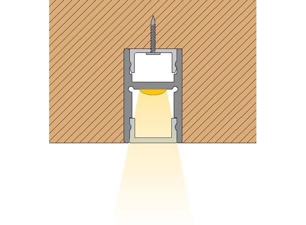 BARdolino H-profil 2m hvit RAL 9010 