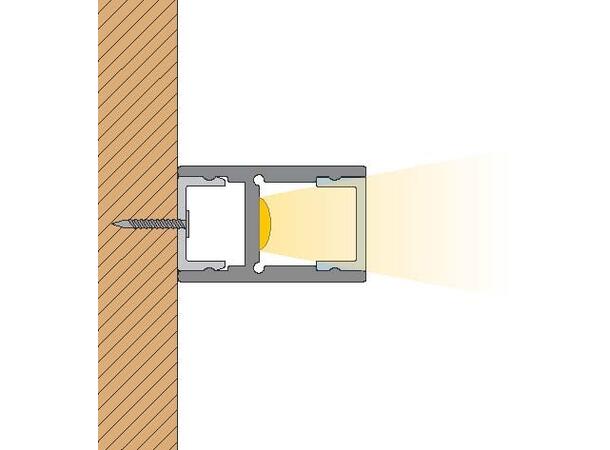 BARdolino H-profil 2m hvit RAL 9010 