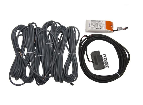 Dampbadsett 3000K, 6 LED med 5m kabel