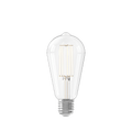 LED ST64 FLM E27 827 4,5W 470lm DIM Klart glass - 4 rette filamenter