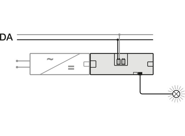 LED dimmer 5A 24V DALI-2, impuls, 1-10V Loox5, 2 kanaler, 120W 