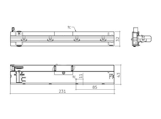 LED driver Track 500-1050mA 40W Casambi Hvit