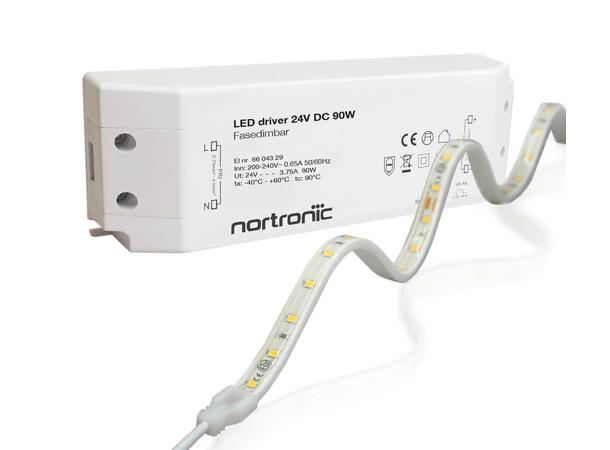 LEDstrip KIT 24V 830 8W 1040lm 10m IP65 3000K - IP65 - 10m - Fasedimbar 