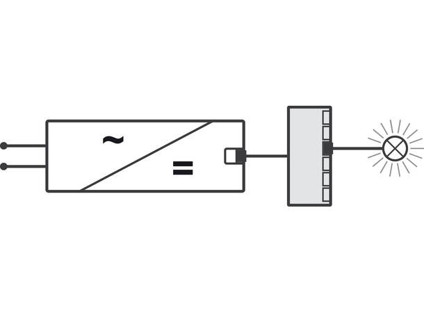 6veis forgrener til 12V LEDstripe Loox5 plug & play