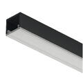 Aluprofil 2101 Edge Sort 2,5m 1312 2500x13x12mm med opal avdekning