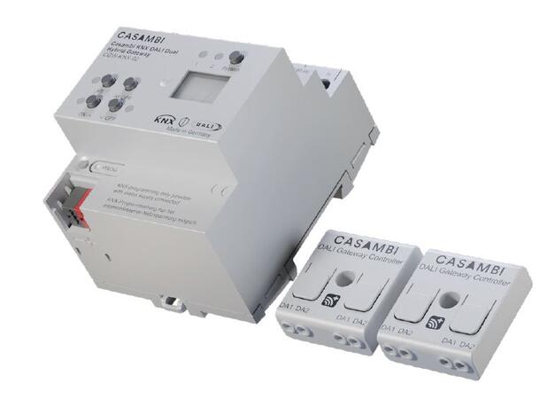 Casambi-KNX-DALI hybrid gateway Styr 128 DALI armaturer (2 x 64) 