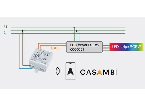 Casambi CBU-ASD LR dimmer 0-10V/DALI Rele, bryter eller sensorinngang