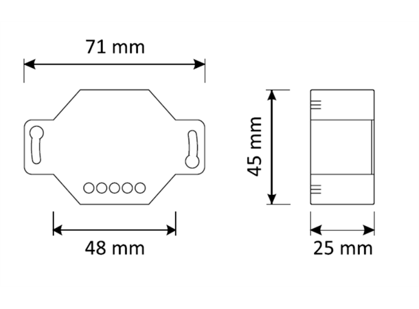 Casambi Fasedimmer 230V 300VA Passer i veggboks