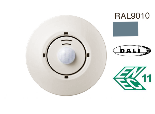 DALI-2 CS integrasjonsensor 8m Hvit RAL9010, Utenpåliggende montering 