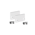 Edge lav CD12 endestykke hvit m/skruer 2stk