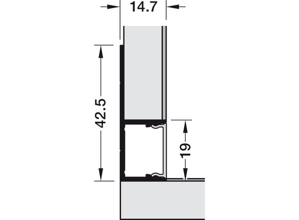 Gipsveggprofil 5113 270cm Sølvfarget gipsprofil