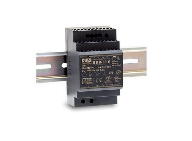 LED driver HDR 12V 0-60W DIN lav modell