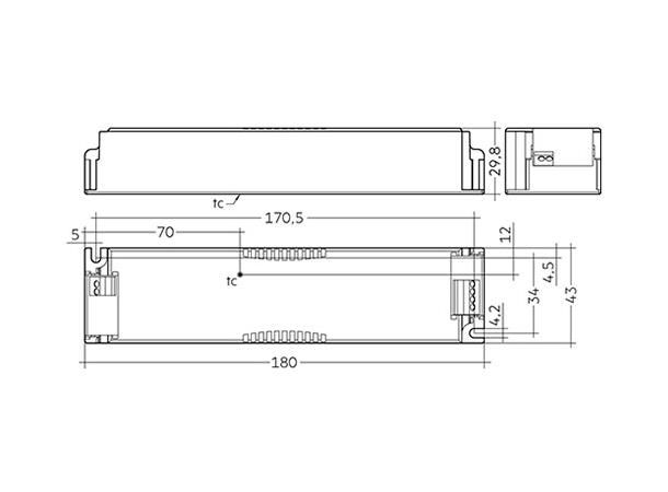 LED driver LC 24V 18-60W Ikke dimbar