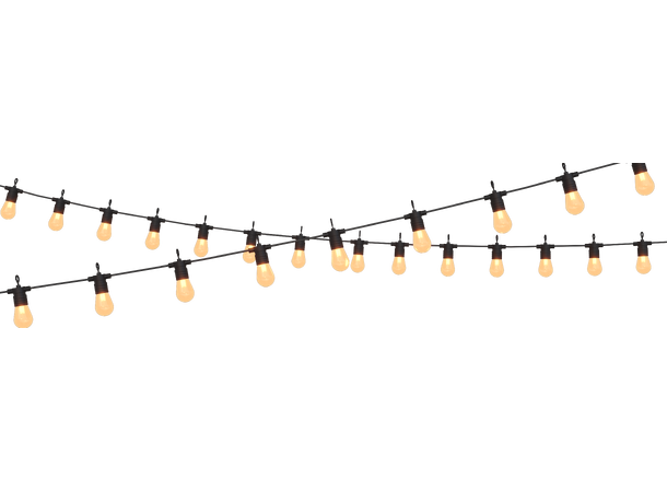 LED lyslenke 10m klart glass FLM IP44 1800K 18W ST45 