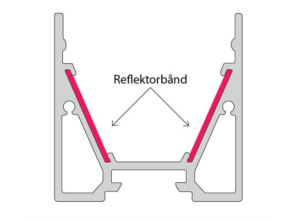 Reflektorbånd rull 10 meter Bredde 15,5mm Catania/sort profilpakke