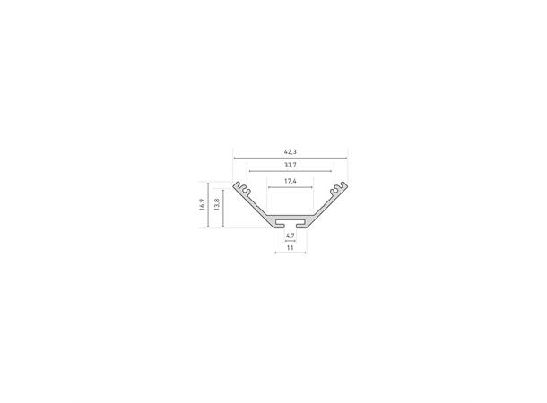 CATania Angolo 3030 Aluprofil 2m 1743 Hjørneprofil