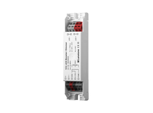 LED dimmer/booster 0-10V/PWM 12-48VDC 16A