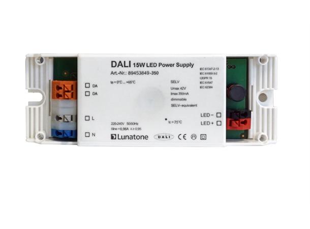 LED driver 500mA 20W DALI og impuls Konstant strøm, forsynes med 230V