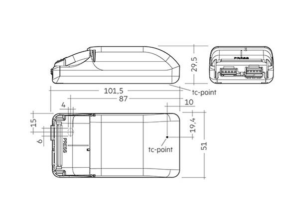 LED driver LCA 300-500mA 21W Fasedimbar 0,3A=8,4-12W,450mA=12,6-18W,500mA=14-21W