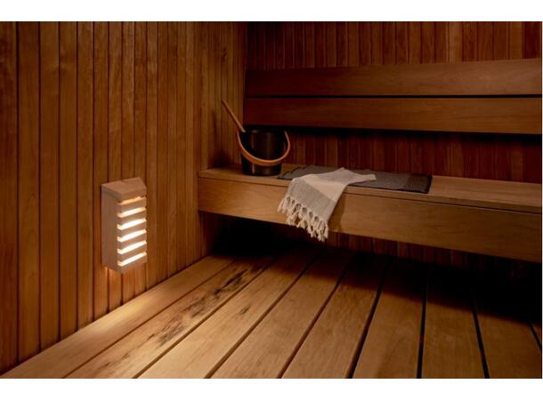 Sauna LED Vertikal 827 8W 500lm IP65 DIM Badstuelampe Høysmal 