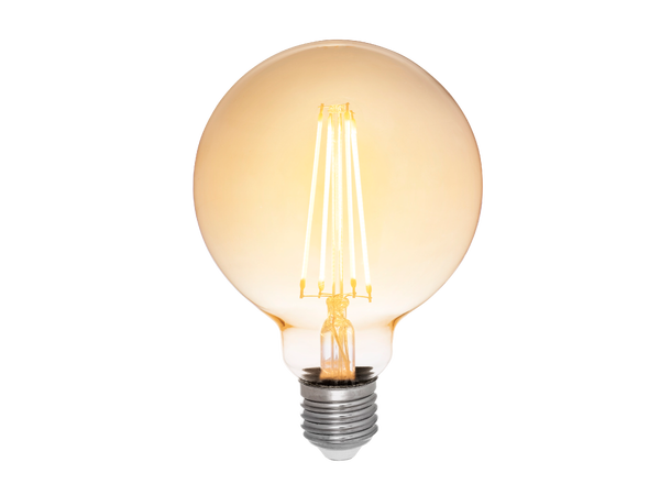 LED Globe 95 FLM E27 822 4,5W 360lm DIM Antique 2200K - 4 rette filamenter 