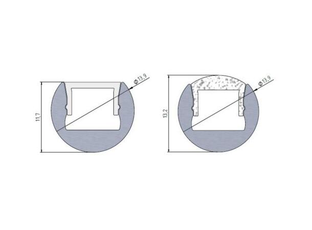 BARdolino mini rund aluprofil 2m 1414 