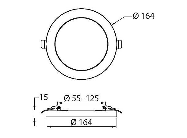 Cio 9W 830 500lm ø164mm faseDIM LED plafond, hvit utenpåliggende