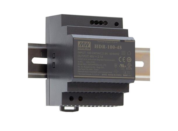 LED driver HDR 48V 0-100W DIN lav modell