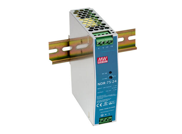 LED driver NDR 24V 0-75W DIN skinne