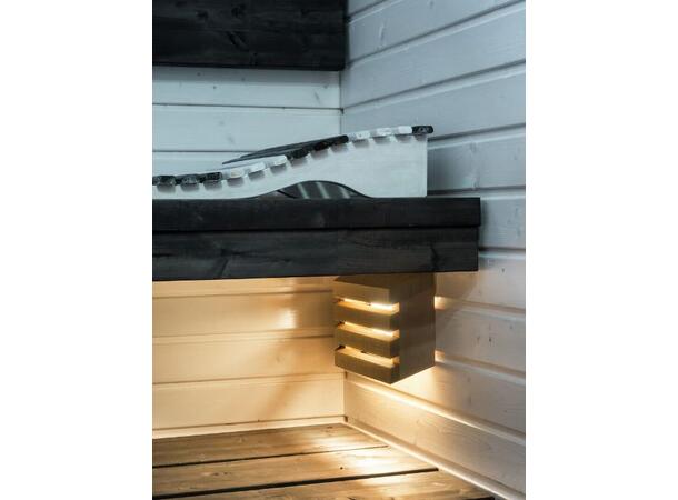Sauna LED Square 827 8W 500lm IP65 DIM Badstuelampe Kvadratistk 