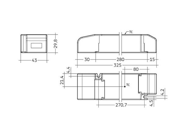 LED driver LC 24V 60-200W Ikke dimbar 