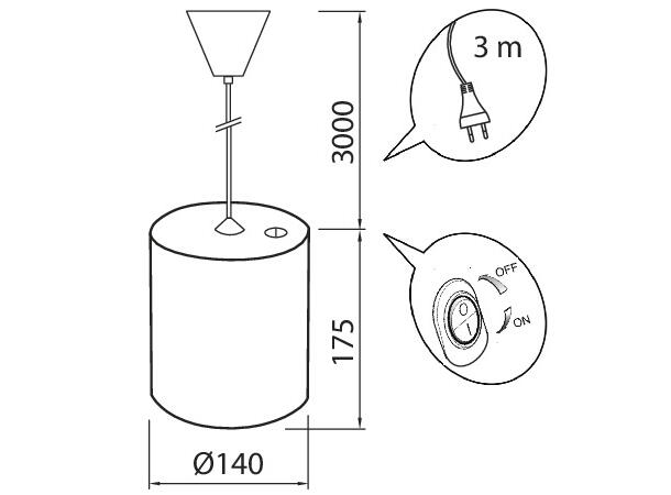 Plantelys Fiora E27 9,5W 835 hvit Pendelarmatur 
