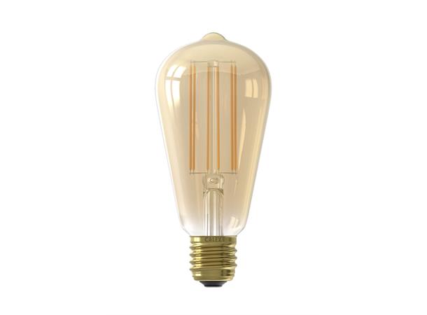 LED ST64 FLM E27 821 4W 230lm DIM Gold