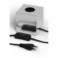 Kube E27 Nikkel 1,8m kabel m/bryter Selges uten garanti pga lagertømming