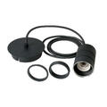 Retro Pendeloppheng Sort E27 1x2m kabel
