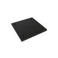 Takplate Matt sort 400 x 400mm 4 hull Metall