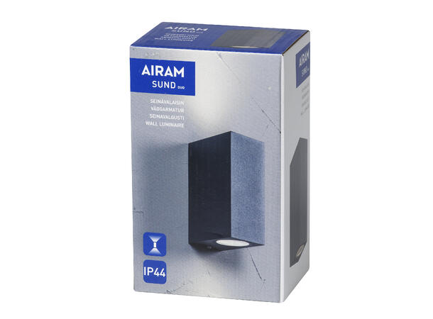 SUND DUO 2xGU10 Antrasitt IP44 Selges uten garanti pga lagertømming 