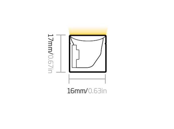 FlexGlo F22B-HB G1 15W 24V 4000K 700lm/m LED Neon Clear Lighting 