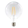 LED Globe 125 FLM E27 827 4W 470lm DIM Klart glass - 4 rette filamenter