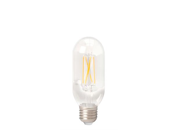 LED Rør T45L FLM E27 823 4W 350lm DIM Klart glass 45x110mm 